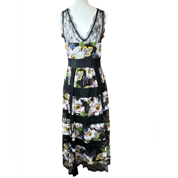 ANTHROPOLOGIE Kasondra Lace Floral Midi Dress, Size 8. - Picture 5 of 7